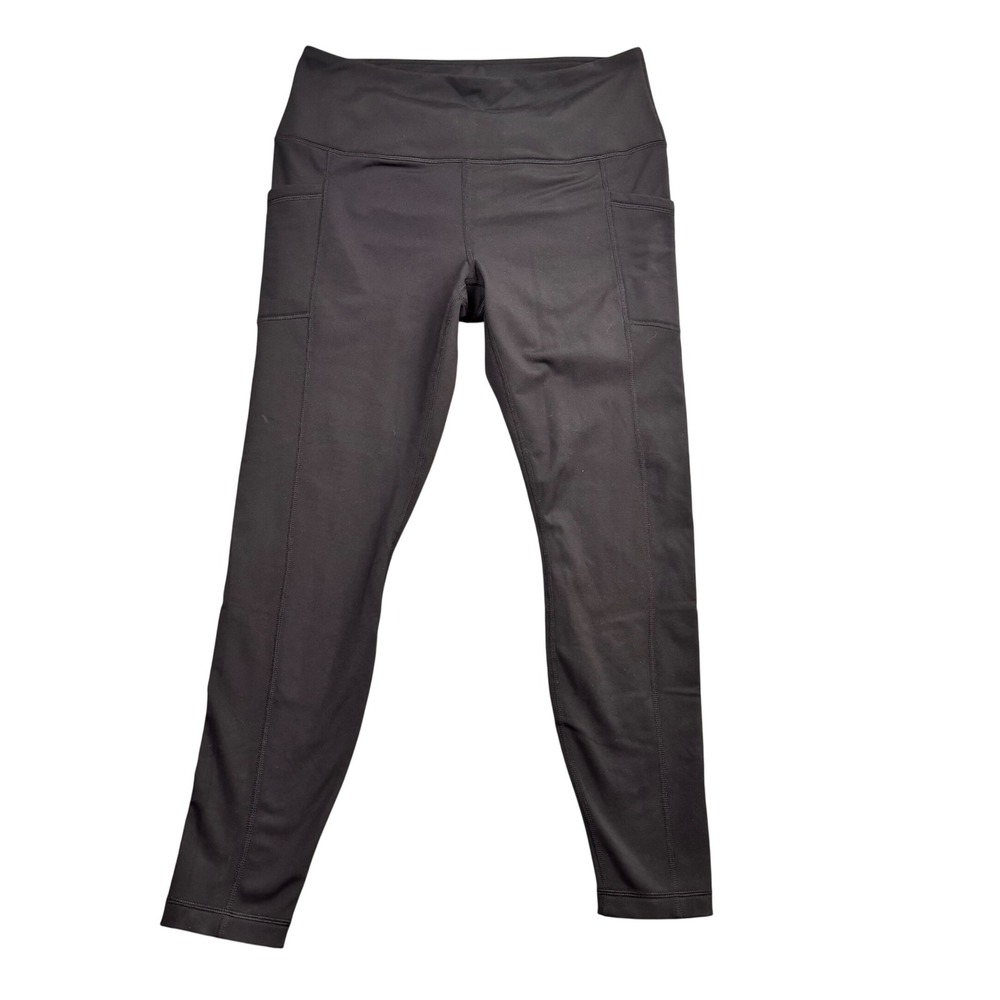 Yogalicious Lux Black High Waisted Pockets Leggings XXL RN 144527 Activewear